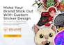 do amazing custom sticker designs and sticker packs for you